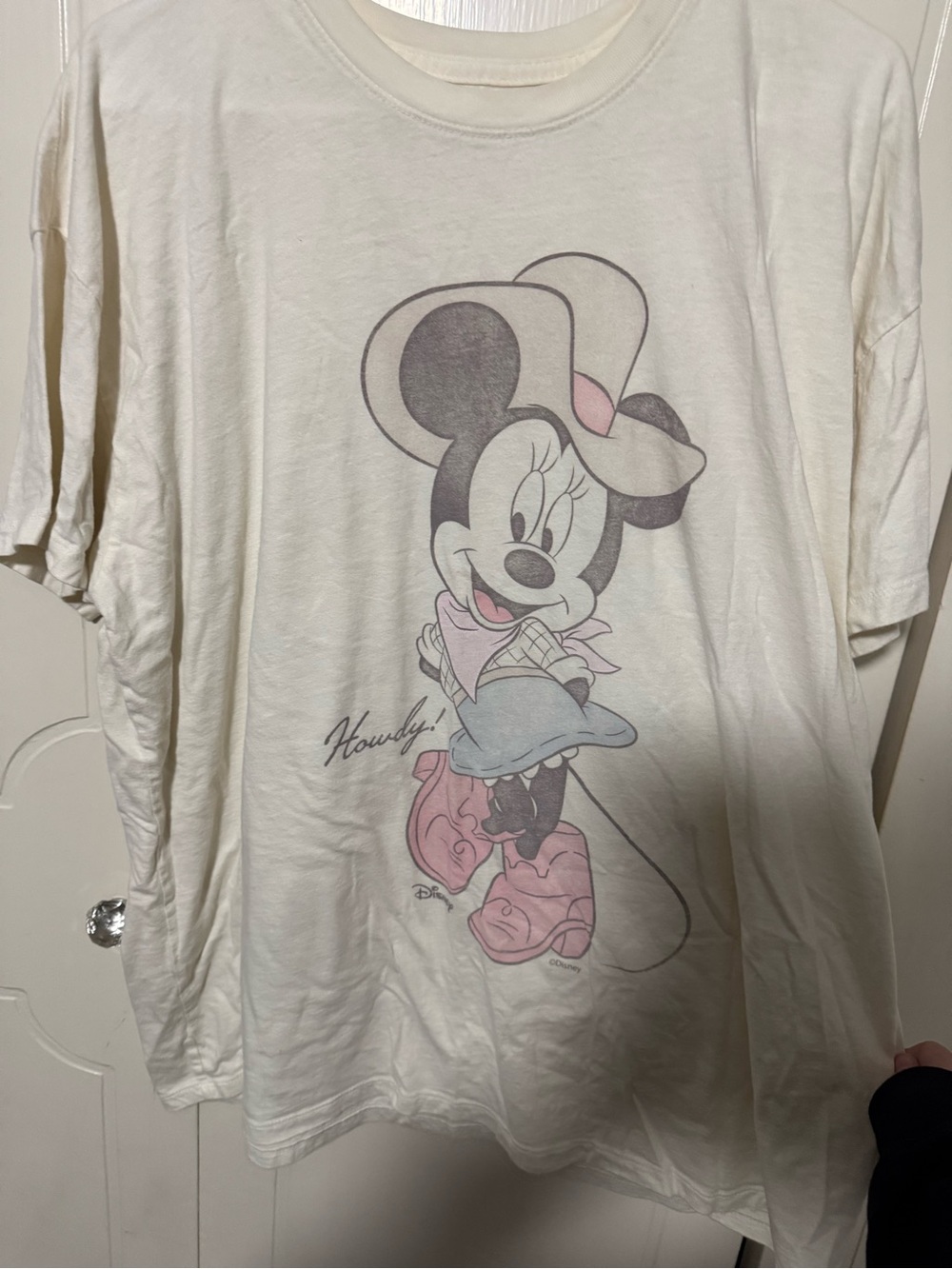 Disney Cream Minnie Mouse Western Graphic Tee